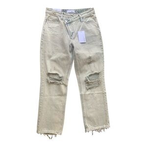 Vervet Beverly Super High Rise Straight Distressed 100%‎ Cotton Jeans Size 27